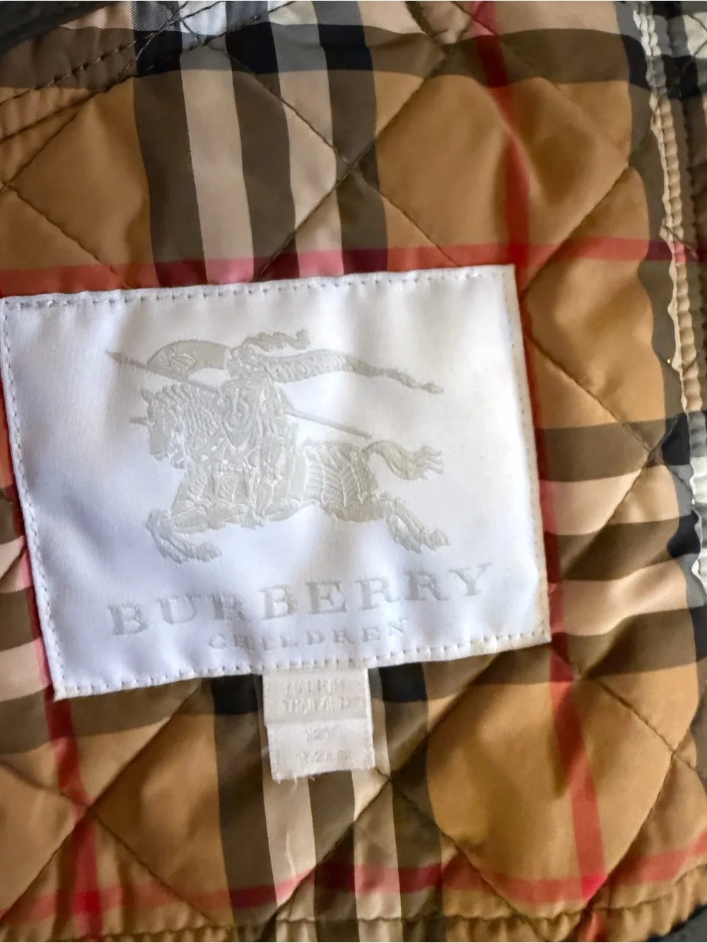 Burberry Quilted Olive Green Lightweight Jacket